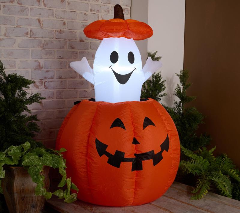 Pumpkin Pop-Up Ghost Inflatable