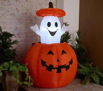 Pumpkin Pop-Up Ghost Inflatable