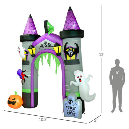 12ft Haunted Castle Archway Inflatable