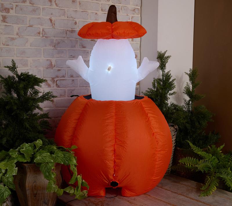 Pumpkin Pop-Up Ghost Inflatable